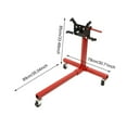 thumbnail image 2 of Miumaeov Rotating Engine Motor Stand with 360 Degree Adjustable Head Carbon Steel Folding Motor Hoist Dolly for Vehicle Maintenance 750lbs 3-Wheels Red, 2 of 12