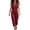 Wine, variant on Women's Sleeveless Collared Utility Jumpsuit Front Zip Workwear Jumpsuit Casual Solid Black Slim-Fit One-Piece Romper