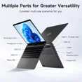 thumbnail image 6 of 15.6" IPS FHD Business Laptop, 32GB RAM 1TB SSD Intel 6 Core i3-1215U (Beat i5-1135G7, Up to 4.4GHz) Laptop-Computer Fingerprint Backlit Keyboard 65W Type C Wi-Fi 6 Win 11 Gray, 6 of 7