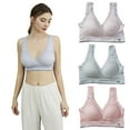 thumbnail image 2 of Pretty Comy Nursing Sleep Bra Breastfeeding Bras Wireless Maternity Wide Band Shoulder Straps Vest Bra, 2 of 7