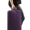 thumbnail image 5 of Node Fitness Yoga Meditation Cushion, 25" x 12" Rectangular Bolster with Organic Cotton Cover - Purple, 5 of 7