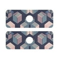 thumbnail image 7 of Yayeee Faucet Mat for Kitchen Sink 14.7" Diatomite Long Splash Guard Pad, Dark Cubes, 2 Pack, 7 of 7