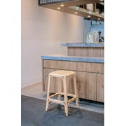 Set of 2 Natural Rattan Beige Bar Stools Exotic Boho Dining Room