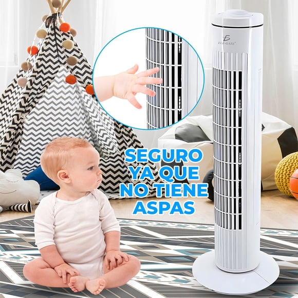 Ventilador torre altura 96 cms Bajo consumo alta frescura gira 90 grados el mejor Ele Gate