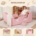 thumbnail image 4 of Slsy Toddler Bed, Toddler Floor Bed Frame with Removable Guard Rails, Small Bed for Kids Boys and Girls Aged 1-6 Years, Standard Crib Size Toddler Bed, Certified Fabric Toddler Beds, 4 of 8