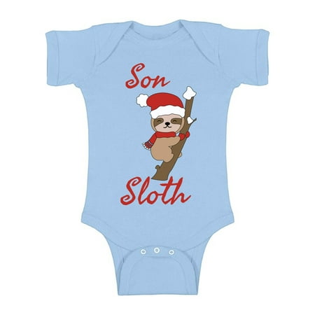 

Awkward Styles Ugly Christmas Baby Outfit Bodysuit Xmas Son Sloth Romper