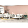 thumbnail image 3 of Harper & Bright Designs Wooden Full Over Full Bunk Bed with Safety Guardrail and Sturdy Ladder for Bedrooms Guest Rooms Dorms, White, 3 of 11
