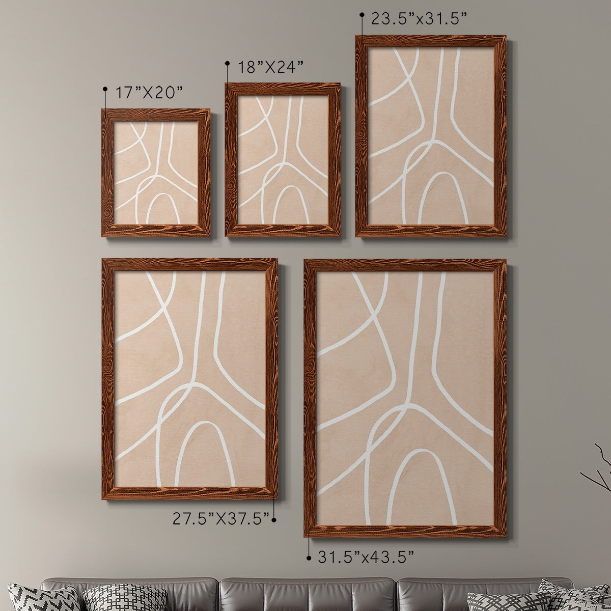 Clean Contour III - Premium Framed Canvas 2 Piece Set - Ready to Hang