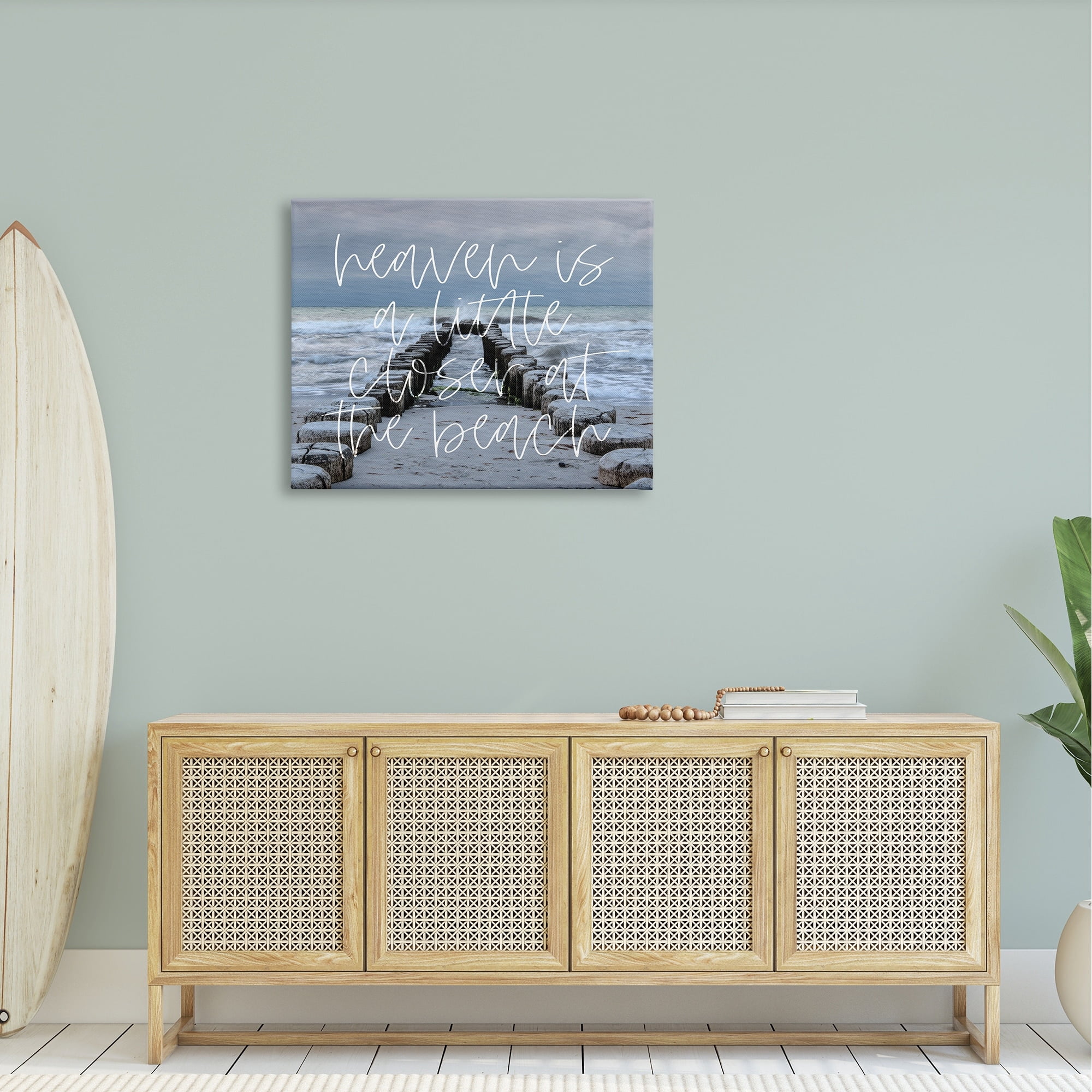 Stupell Heaven Closer At Beach Coastal Landscape Painting Gallery Wrapped Canvas Print Wall Art
