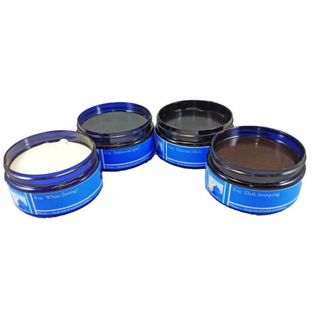 - 8oz PROFESSIONAL Distressing Wax Kit (4pack) - Charcoal Black, Dark Antiquing, Driftwood Gray & White (liming) - 100% ALL NATURAL - SAFE TO USE INDOORS