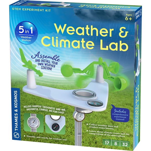 Kit de experimentos Thames & Kosmos Weather & Climate Lab 5 en 1