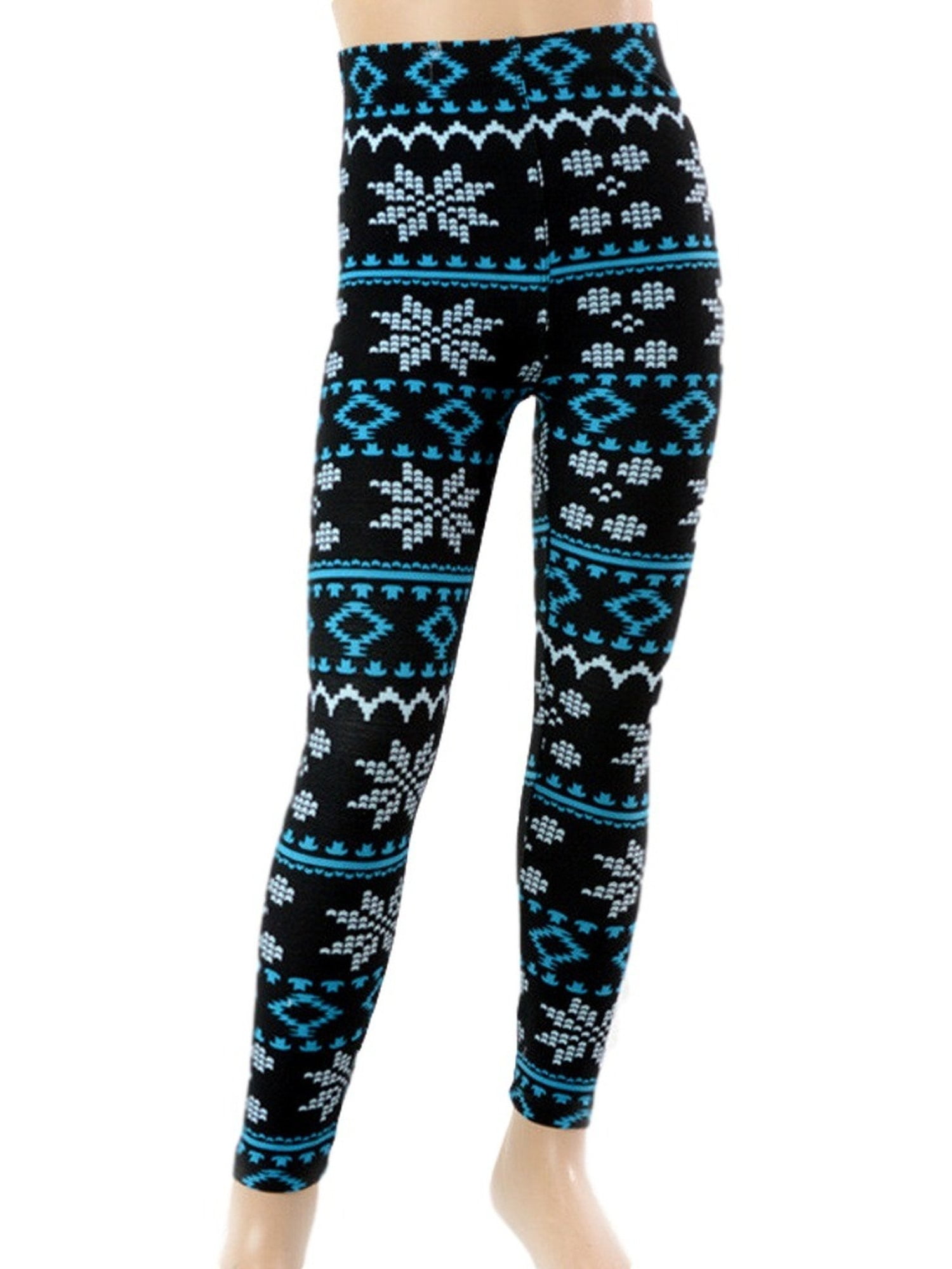 girls snowflake leggings