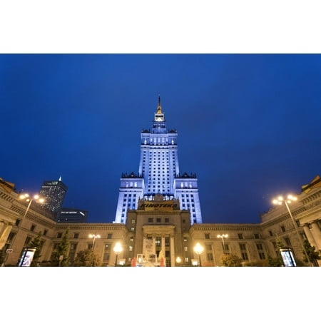 The Palace of Culture and Science, a Gift from the Ussr to Poland in 1955. Warsaw, Poland Print Wall Art By Mauricio