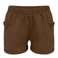 thumbnail image 4 of Shorts for Girls Loose Fit Brown Shorts Elastic Baby Girl Summer 5-6 Years, 4 of 4