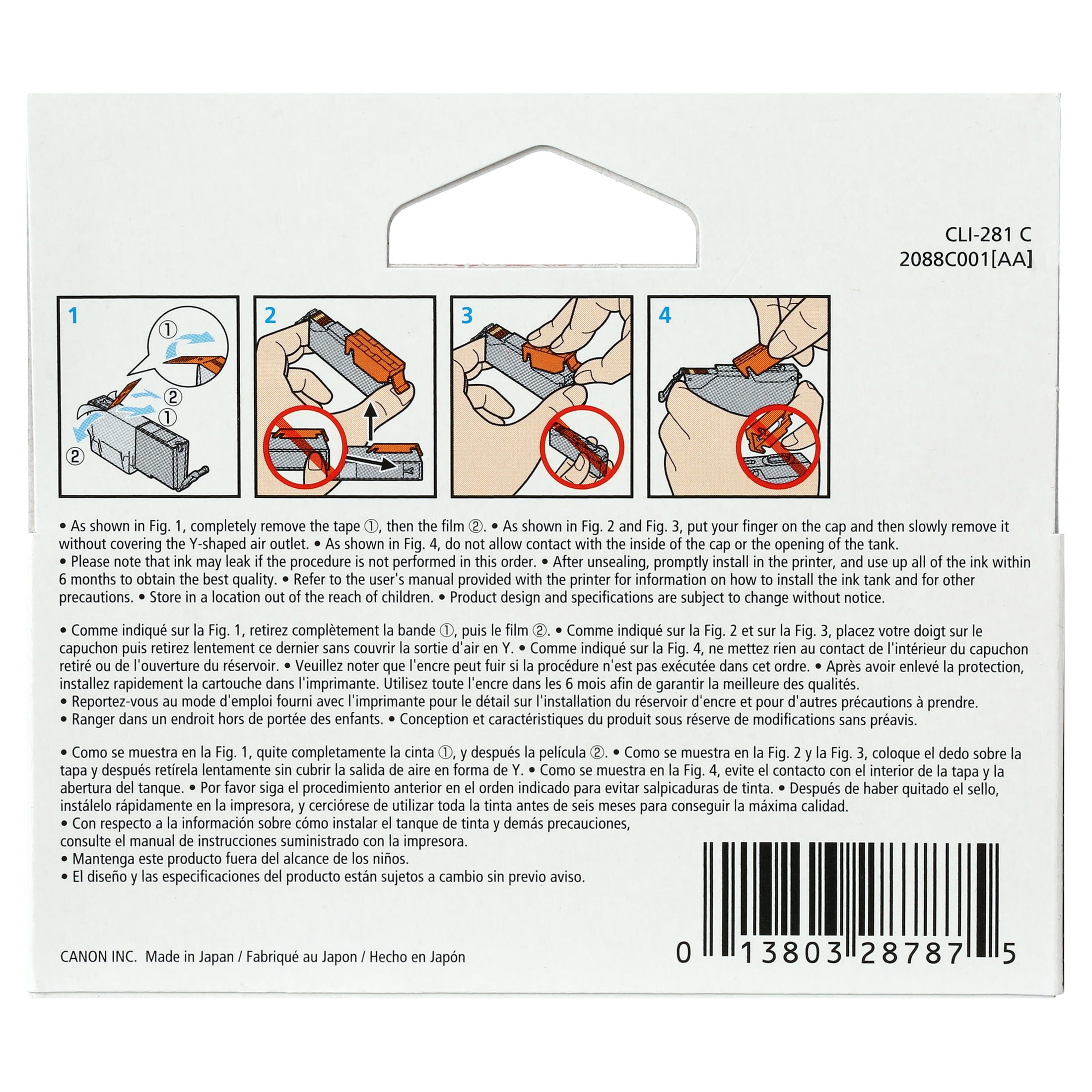 Canon CLI-281 C Cyan Ink Cartridge for Photo Printing with Canon CLI-281 C Cyan Ink Cartridge for Photo Printing with