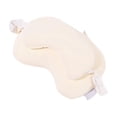 thumbnail image 2 of Naittoop Beige Adjustable and Removable Travel Neck Pillow with Eye Mask – 9in Cotton Sleeping Pillow with Hook Storage Portable for Airplane Plane Travel Accessories, 2 of 6