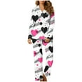 thumbnail image 4 of FDGIU ‌‌‌‌Women Plus Size Valentine Pajama Set - Long Sleeve Printed Sleepwear Loungewear, 4 of 6