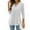 White, variant on Patlollav Blouses Womens Casual V-Neck 3/4 Sleeve Solid Waist T-Shirt Tops