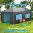 thumbnail image 6 of Outsunny 10' x 19.5' Large Party Tent, Height Adjustable Pop Up Canopy with Weight Bags and Wheeled Carry Bag, Gray, 6 of 10
