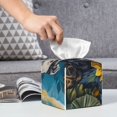 thumbnail image 6 of Susaid Sunset Sunflower Dog Print PU Leather Tissue Box Cover, Square Decorative Tissue Holder, for Living Room, Bedroom, Dining-Table,Kitchen,Office,Car, 6 of 7