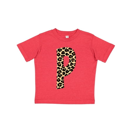 

Inktastic Leopard Print Letter P Gift Toddler Boy or Toddler Girl T-Shirt