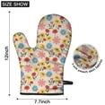 thumbnail image 6 of Pioneer Flower Floral Print Pattern Oven Mitt 2-Pack Set, Heat Resistant Kitchen Gloves, 7.7" X 12", 6 of 6