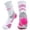 Hot Pink, variant on Xijirk Athletic Crew Socks Cushioned Arch Support Running Sports Socks Size:M