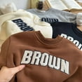 thumbnail image 5 of Boys Grils Toddlers' Fleece Pullover Letter Hoodie Crewneck Sweatshirt Warm Tops Shirts, 5 of 9