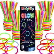 Glow Sticks 6 inch Multi Color Bendable Light Sticks for Kids and Adults, Party Supplies Outdoor Events, 101 Pieces