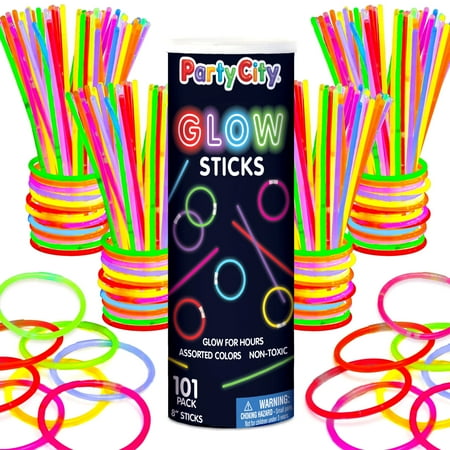 Glow Sticks 6 inch Multi Color Bendable Light Sticks for Kids and Adults, Party Supplies Outdoor Events, 101 Pieces