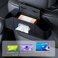thumbnail image 6 of Multifunctional Car Back Seat Organizer with Cup Holder and Tissue Box - 3-in-1 Backseat Storage Box with Bin & Hooks for Sedan, SUV, and Truck to Hold Phones, Snacks, Drinks, and Bags, 6 of 7