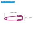 thumbnail image 2 of Uxcell Safety Pins 1.57 Inch Large Metal Sewing Pins Rose Red 24Pcs, 2 of 5