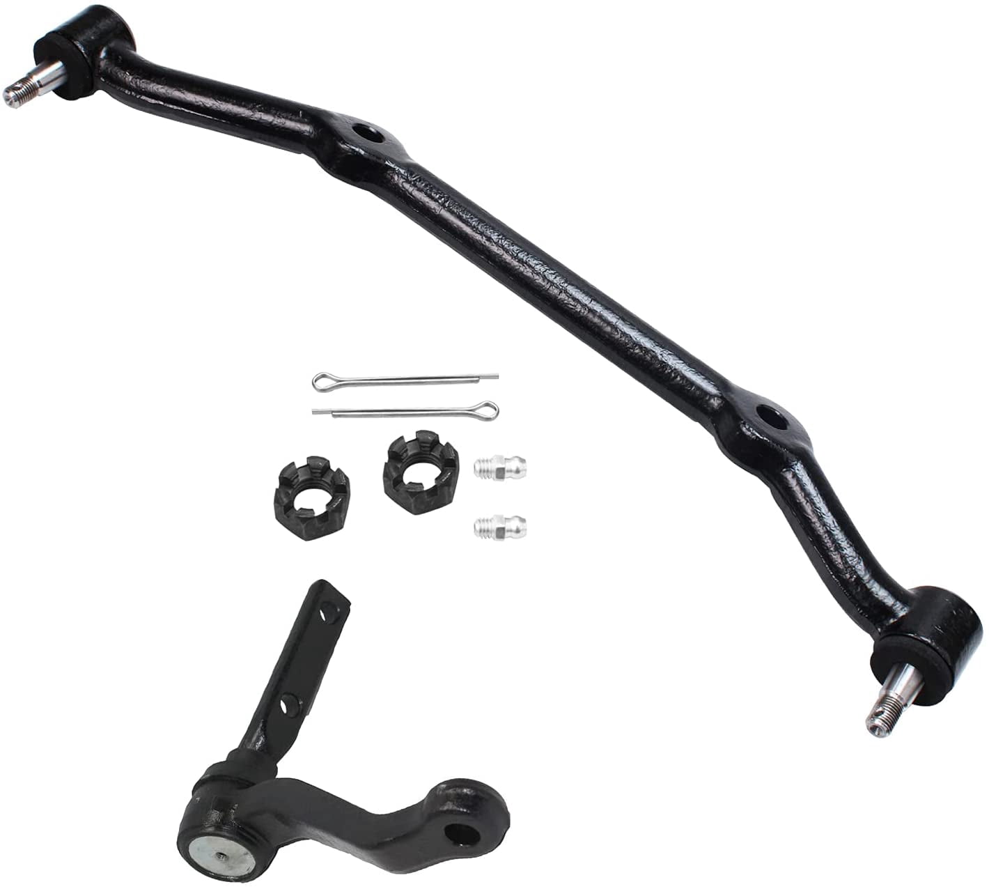 Detroit Axle - 2WD Front 12pc Suspension Kit for Chevy Blazer S10 GMC Jimmy Sonoma Isuzu Hombre 4 Upper Lower Ball Joints 4 Inner & Outer Tie Rods 2 Sway Bars 1 Center Link 1 Idler Arm Replacement