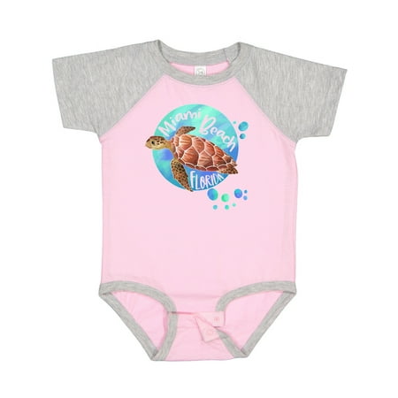 

Inktastic Miami Beach Florida Swimming Sea Turtle with Bubbles Gift Baby Boy or Baby Girl Bodysuit