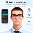 thumbnail image 4 of AI Smart Glasses with Real-Time Translation & Voice Assistant – Bluetooth Sunglasses with Noise-Cancelling Calls, Music, Touch Control, Photochromic Lenses, UV & Blue Light Protection-Tortoiseshell, 4 of 5