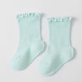 thumbnail image 5 of Lumosvexa Baby Girls Cotton Socks Mid Calf Soft Comfort Lightweight Toddler Daily Cute Socks Green 2T, 5 of 7