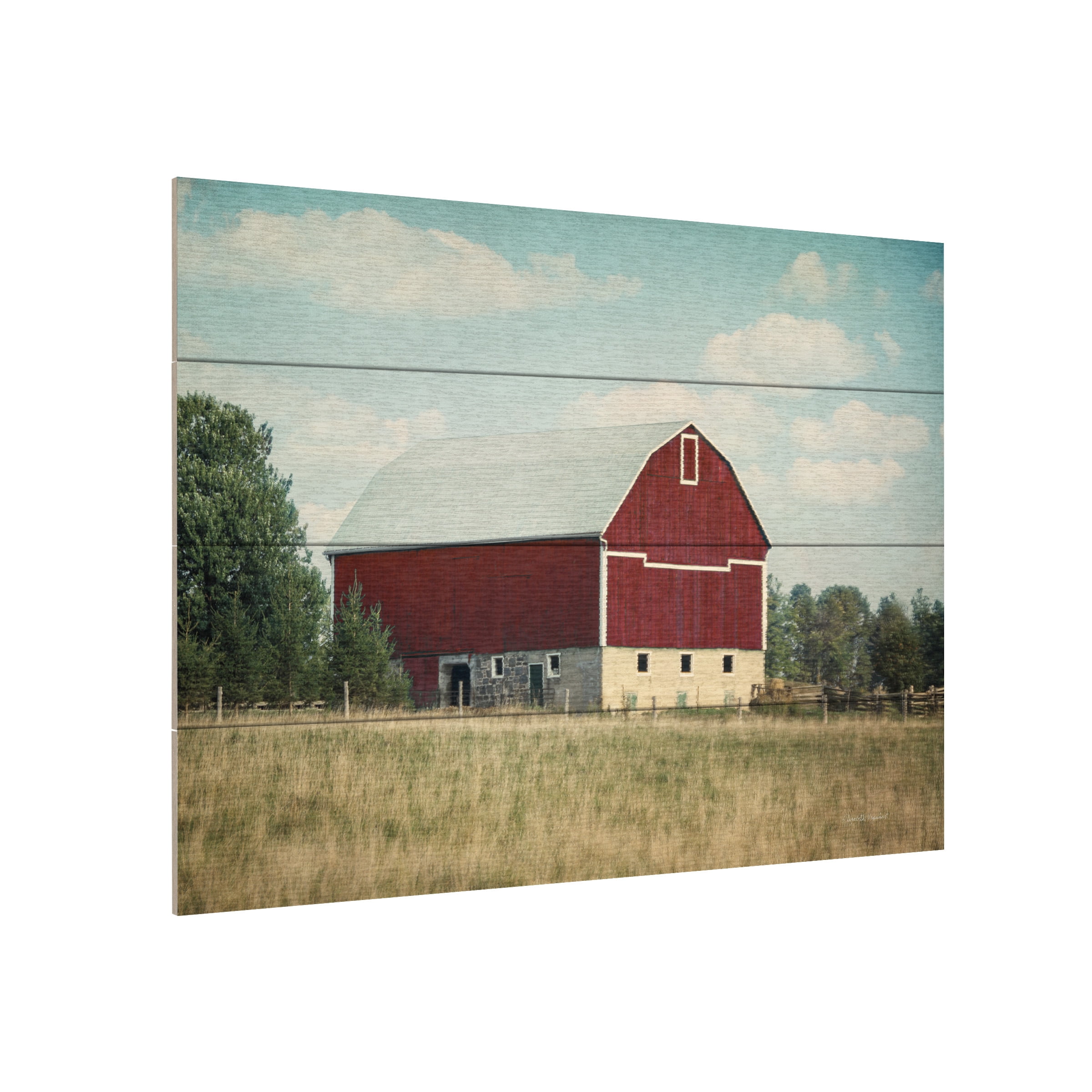Elizabeth Urquhart 'Blissful Country VI' Wood Slat Art 12x16