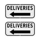 thumbnail image 1 of Uxcell 2-Pack Señal de Entregas con Flecha Elevadora, 12" x 6" Señal de Puerta Frontal de Aluminio para Hogar/Oficina [Negro sobre Blanco], 1 of 1