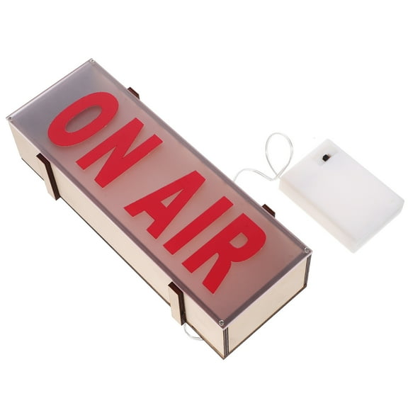 Solid Wood Light Box Night on Air Sign Battery Operated
