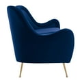 thumbnail image 4 of Sofa Couch, Blue Navy, Velvet, Living Kitchen Cafe Bistro Hospitality Restaurant, Modern Contemporary Boutique HB34261, 4 of 9