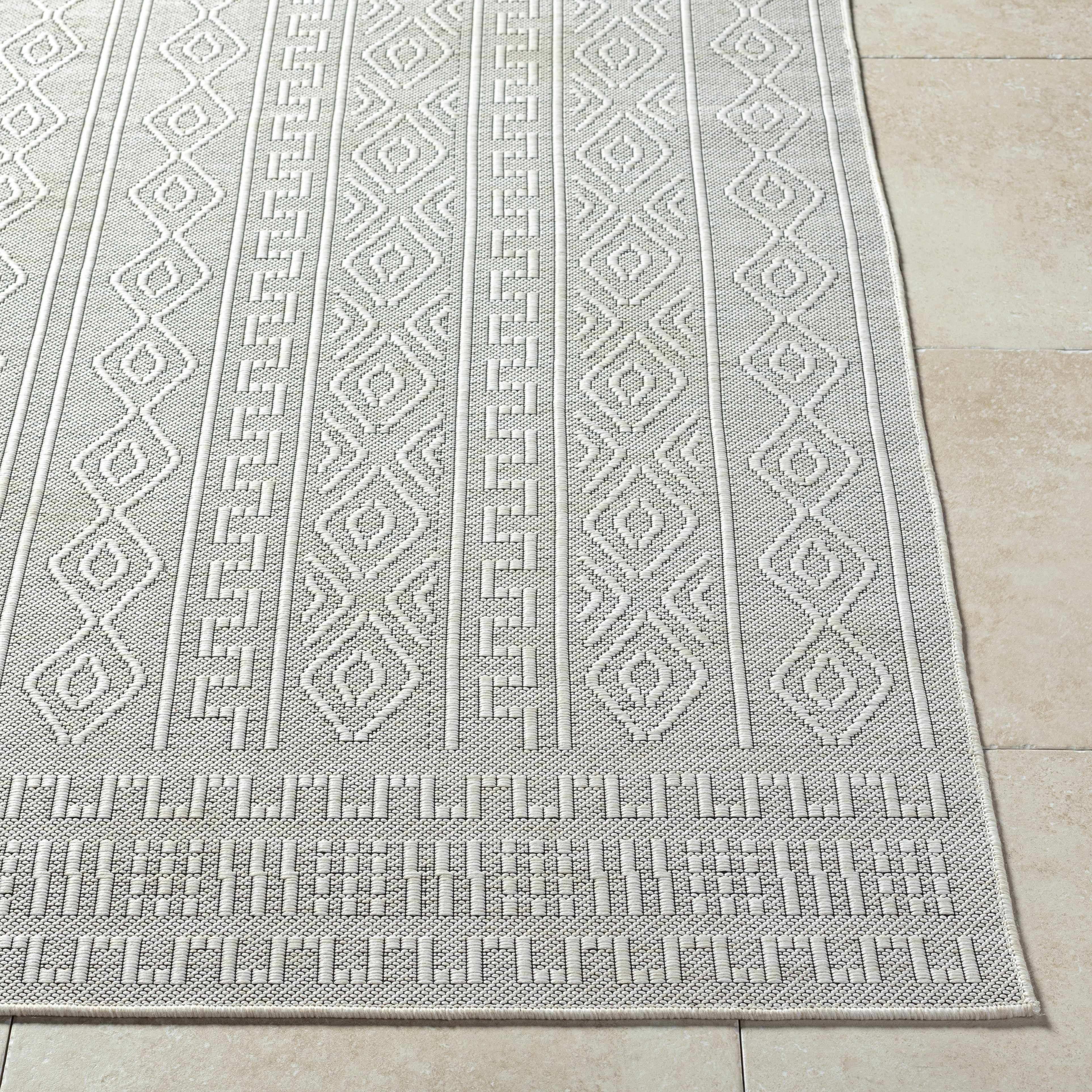 Hauteloom Nuela Living Room, Bedroom Patio Outdoor Area Rug - Farmhouse - 7'10" x 10'