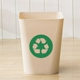 thumbnail image 4 of 2Pcs Square Green PVC Stickers for Trash Can Recycling with Simple Design 10.6x10.6in, 4 of 8