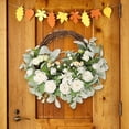 thumbnail image 4 of Guirnaldas 2025 de seda con rosas de imitación y peonías para decoración de puertas, bodas, festivales, fiestas, colgantes de pared, con forma de anillo de rosas de imitación., 4 of 7