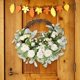 thumbnail image 4 of Corona de peonías rosas de seda simulada 2025 para decoración de puertas, bodas, festivales y fiestas., 4 of 7