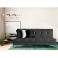 thumbnail image 2 of Sofa Cama Reclinable El Bazar Store Karla Gris Oxford Lino Futon 3 posiciones Abotonado Sala, 2 of 5