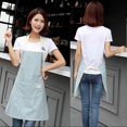 thumbnail image 4 of Delantal sin mangas a rayas para mujer, para cocina, con bolsillo, estilo halter, 4 of 4