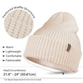 thumbnail image 3 of Men's & Women's Merino Wool Blended Knit Beanie - Warm Stretch Cuffed Winter Hat, Soft Marled Yarn, Classic Cold Weather Cap, 3 of 6