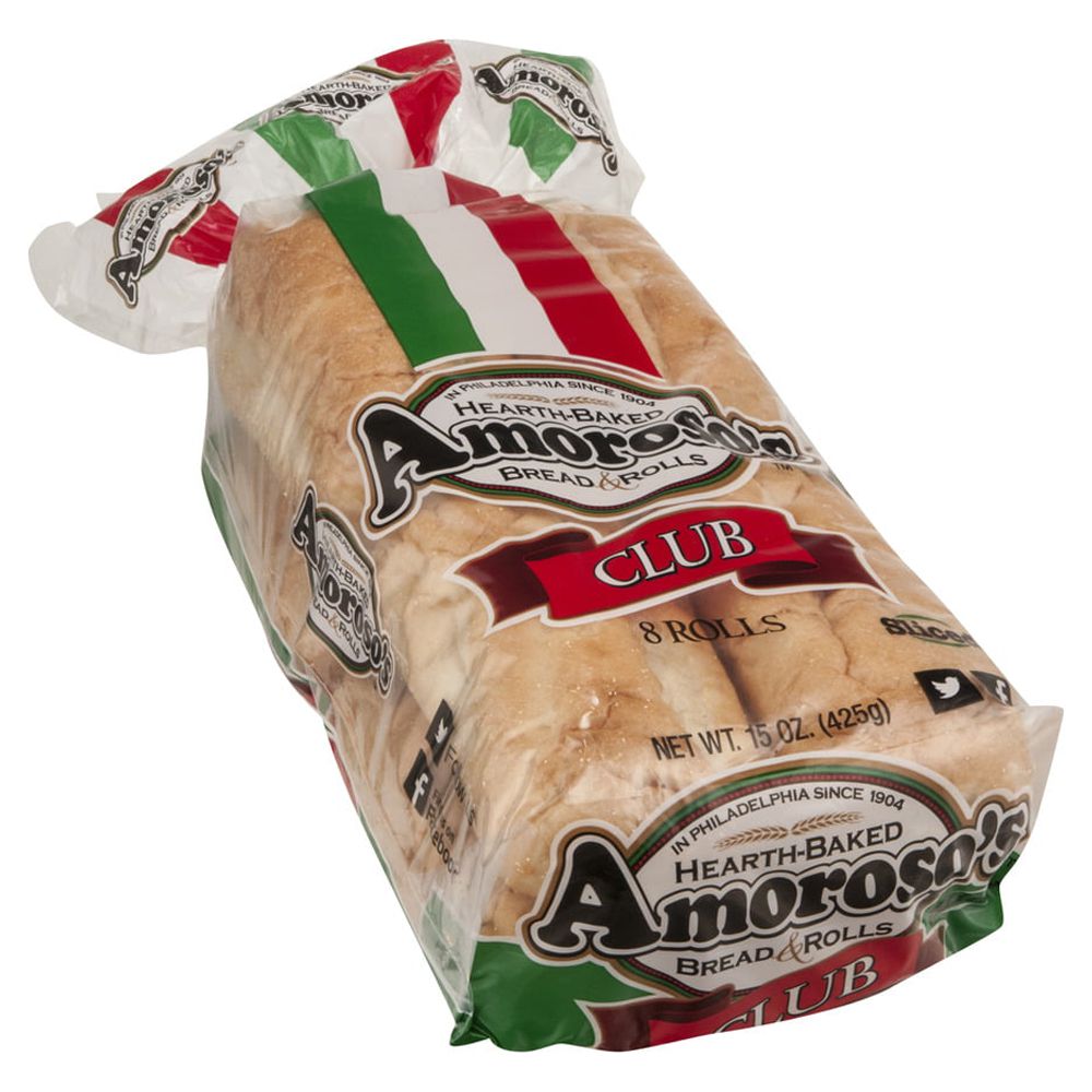 Amoroso's Phillies Clubhouse Rolls Sliced - 8 CT
