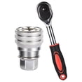 thumbnail image 4 of Llave de tubo ajustable de 10 a 19 mm, extractor de 3/8", llave de tubo, llave de trinquete extensible para taladros eléctricos, tuercas, tornillos y Rojo 24 dientes, 4 of 8