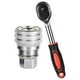 thumbnail image 4 of Llave de tubo ajustable, removedor de 10-19mm, llave de tubo de 3/8 ", llave de trinquete extensible para taladro eléctrico, tuercas, tornillos y pern Rojo 24 dientes, 4 of 9
